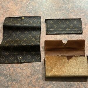 Authentic Louis Vuitton salvaged canvas from continental wallet